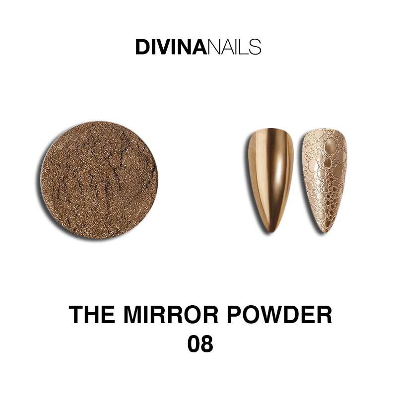 THE MIRROR POWDER - 08 - Polvere pigmento effetto specchio cromato per unghie - Divina Nails