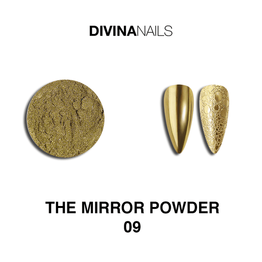 THE MIRROR POWDER - 09 - Polvere pigmento effetto specchio cromato per unghie - Divina Nails