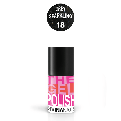 THE GEL POLISH - 18 GREY SPARKLING - Semipermanente per unghie da 8ml