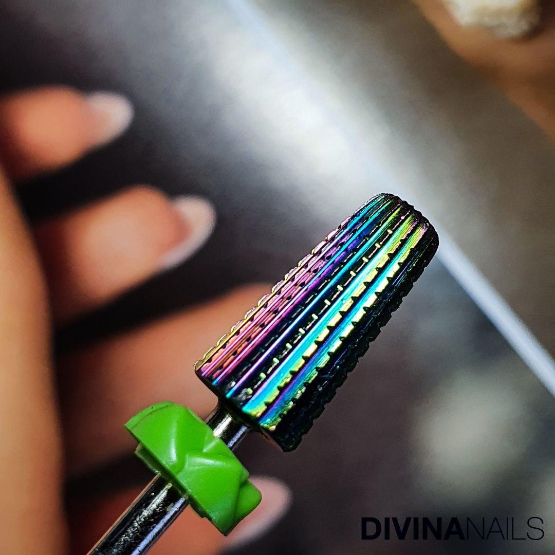 TRAPEZIO RAINBOW - Punta fresa trapezio per rimozione semipermanente, gel e acrilico - Divina Nails