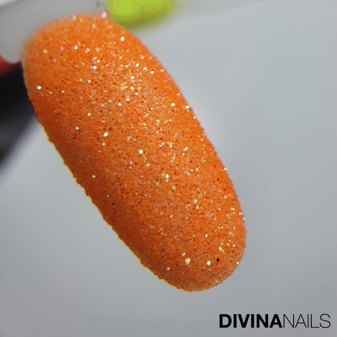CRYSTAL NEON ORANGE HOLO - Polvere Glitter brillantini per unghie 2g - Divina Nails