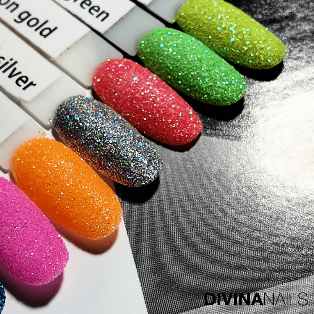 CRYSTAL NEON ORANGE HOLO - Polvere Glitter brillantini per unghie 2g - Divina Nails