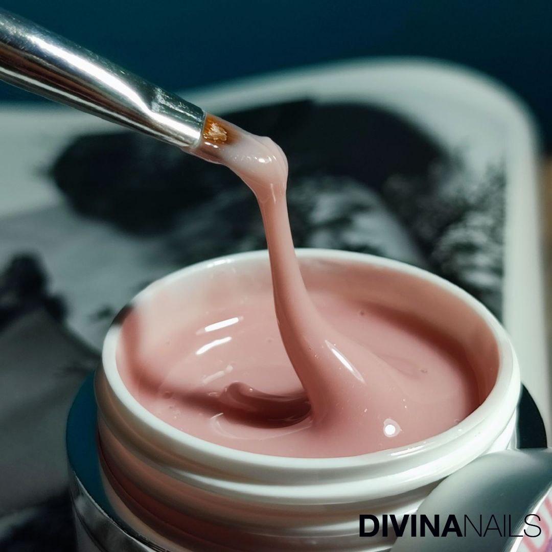 THE BUILDER GEL SPECIAL SHINE EDITION - SKIN SHINE (Light Glitter Effect) - Builder gel glitterato autolivellante bifasico media densità 30ml - Divina Nails