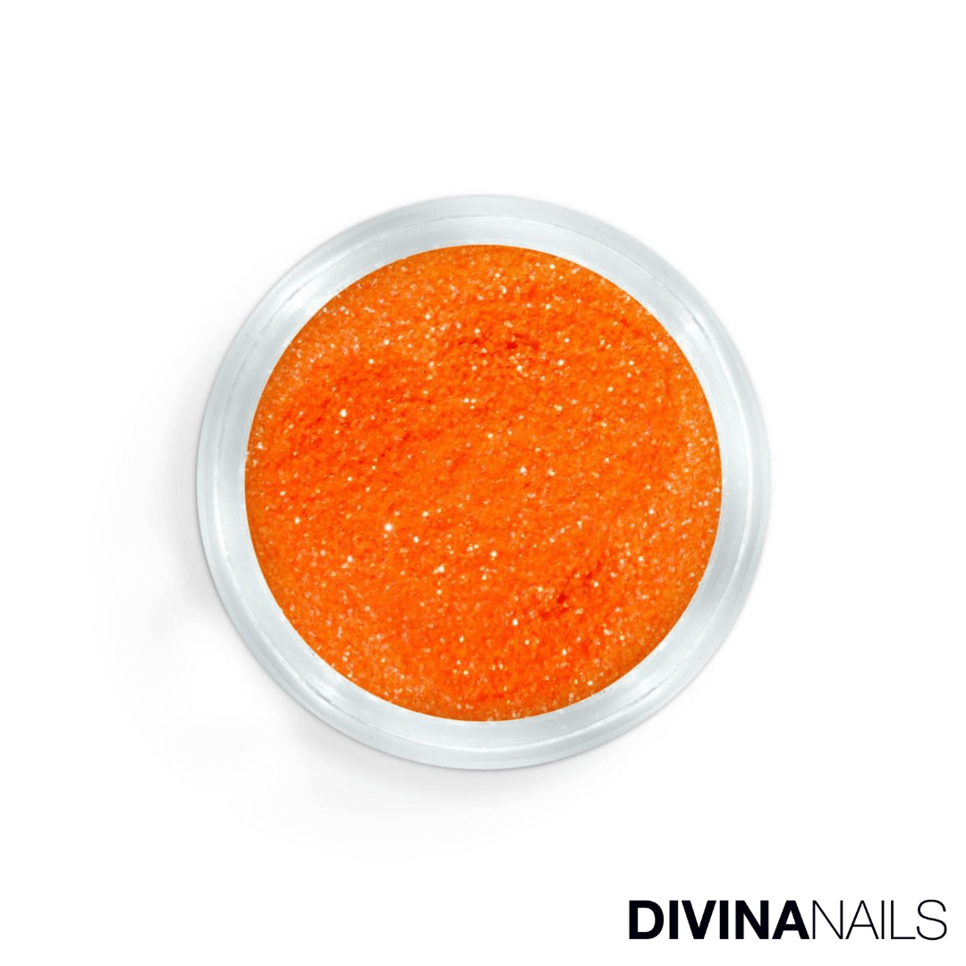 CRYSTAL NEON ORANGE HOLO - Polvere Glitter brillantini per unghie 2g