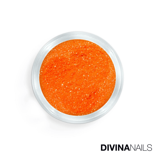 CRYSTAL NEON ORANGE HOLO - Polvere Glitter brillantini per unghie 2g