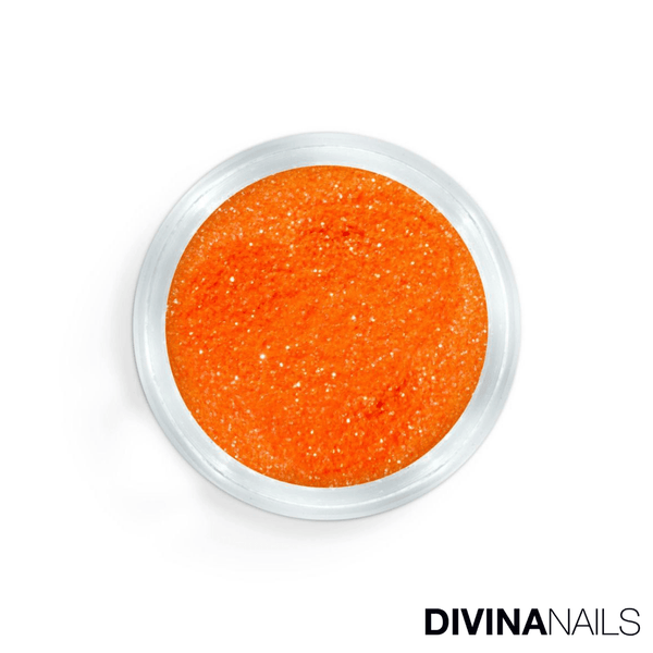 CRYSTAL HOLO - NEON ORANGE - Polvere Glitter brillantini per unghie 2g