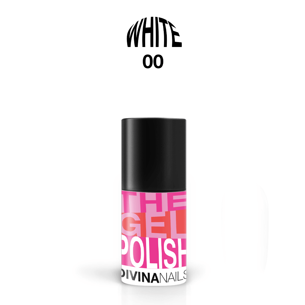 THE GEL POLISH - 00 WHITE - Semipermanente per unghie da 8ml - Divina Nails