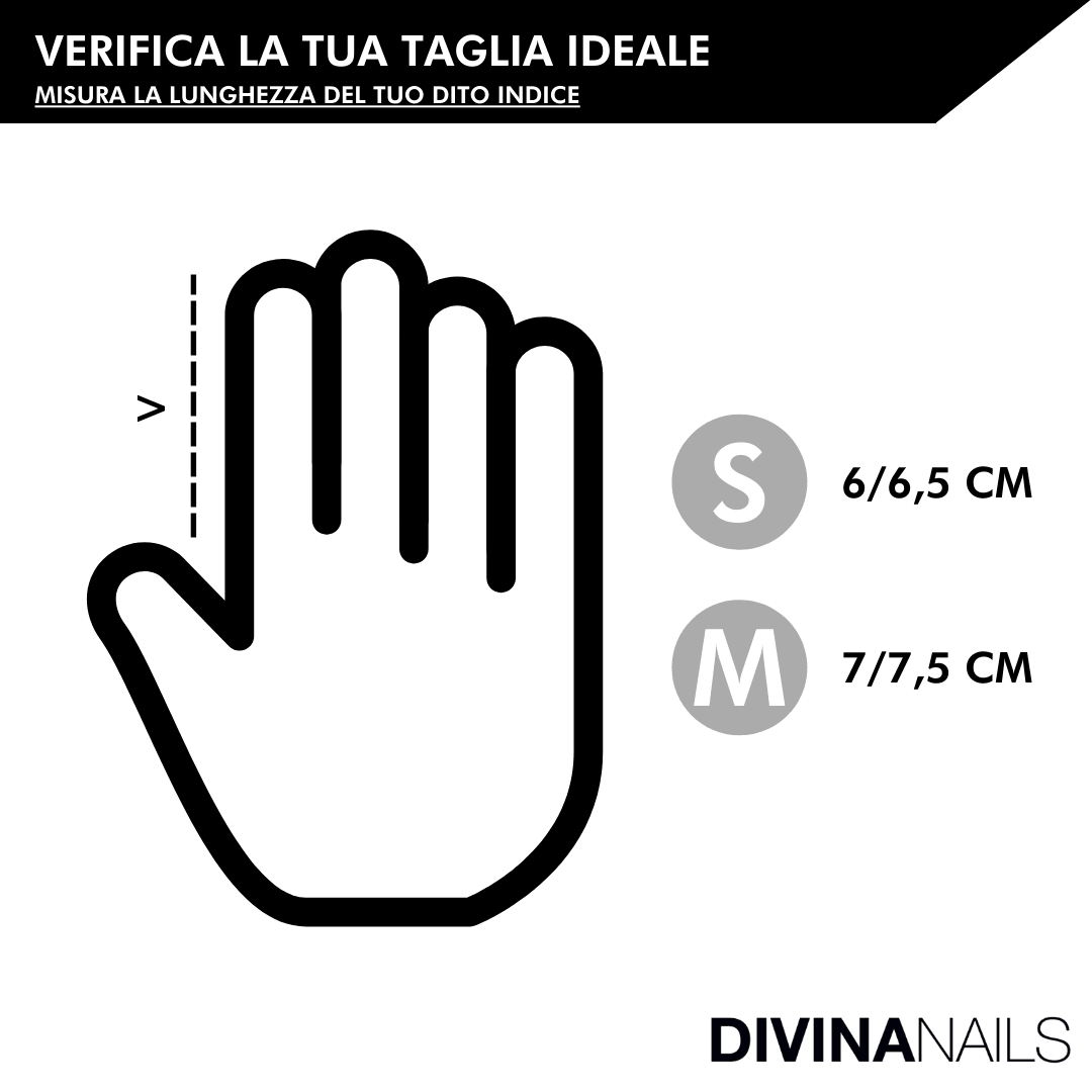 Guanti in nitrile neri professionali per onicotecniche - Pacco da 100 Taglia S e M - Divina Nails