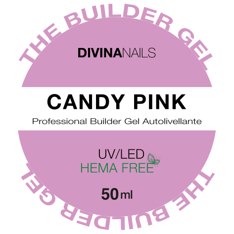THE BUILDER GEL - CANDY PINK - Builder gel costruttore autolivellante bifasico media densità 50ml - Divina Nails