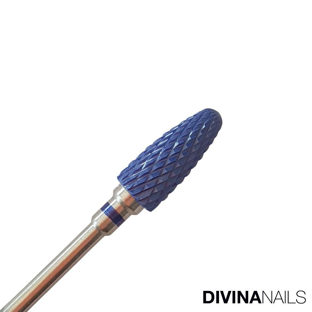 FLAME BLU - Punta fresa per rimozione semipermanente e gel acrilico - Divina Nails