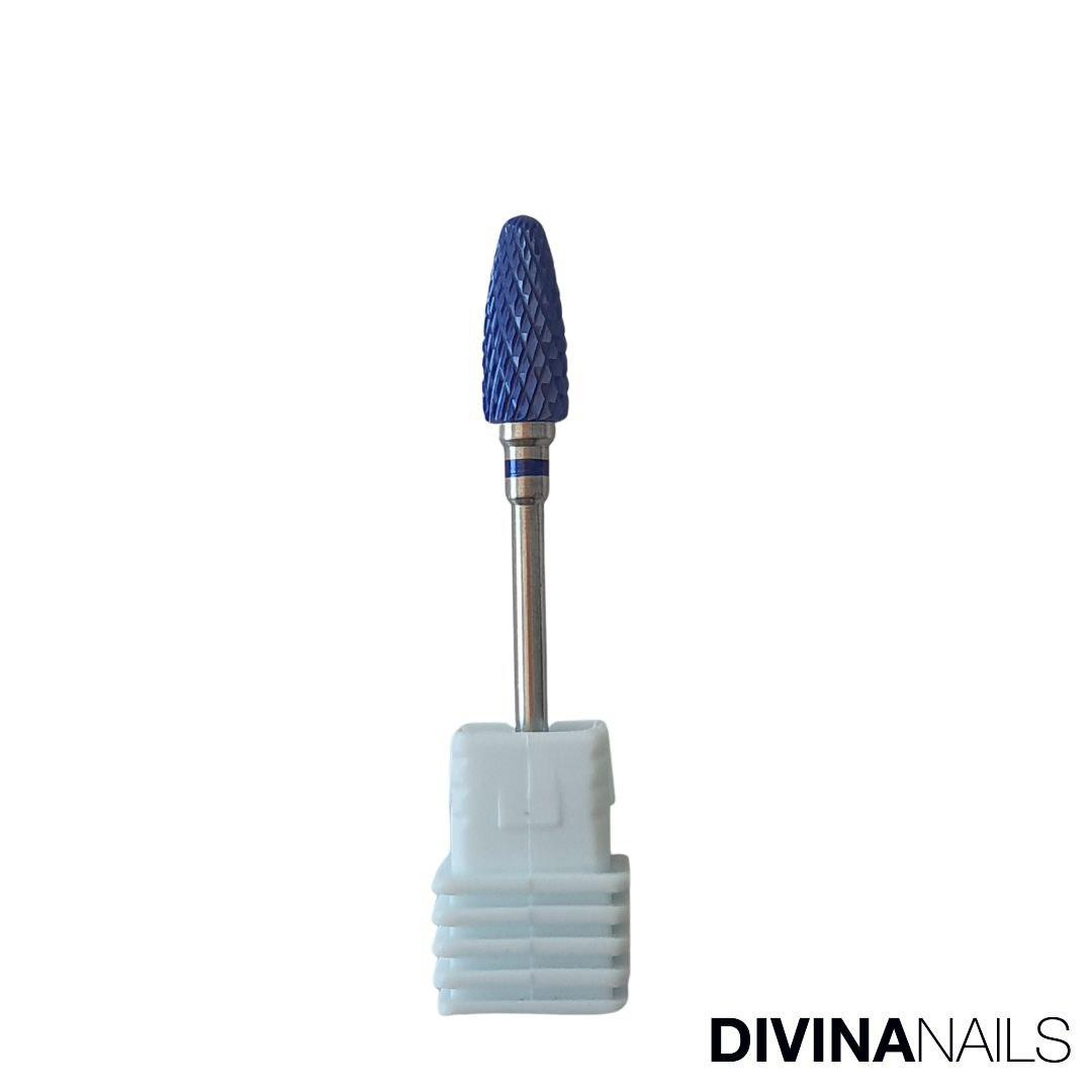FLAME BLU - Punta fresa per rimozione semipermanente e gel acrilico - Divina Nails