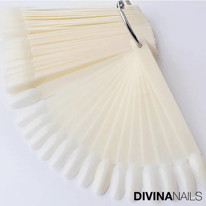 TIP NATURAL 50PZ - Espositore tip a ventaglio per unghie natural con anello - Divina Nails